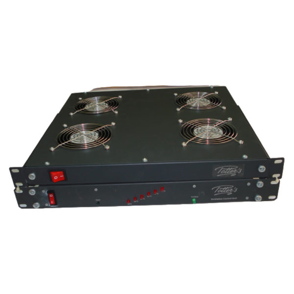 Efficient Rack-Mounted 4-Fan Unit with Front Indicator Switch